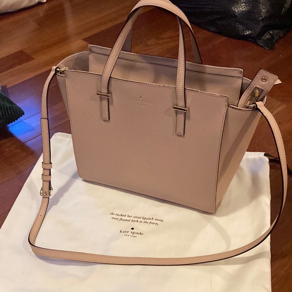 Kate spade light pink handbag with dust bag